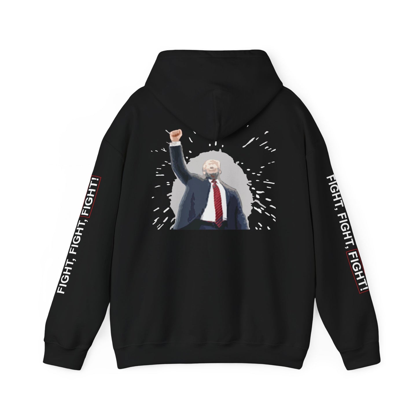 "FIGHT, FIGHT, FIGHT" - Graphic Sleeves Hoodie