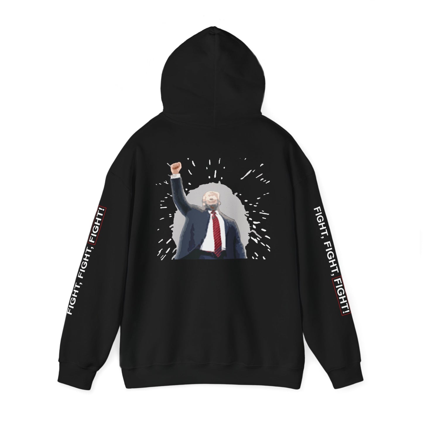 "FIGHT, FIGHT, FIGHT" - Graphic Sleeves Hoodie